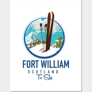 Fort William scotland skiing logo Posters and Art